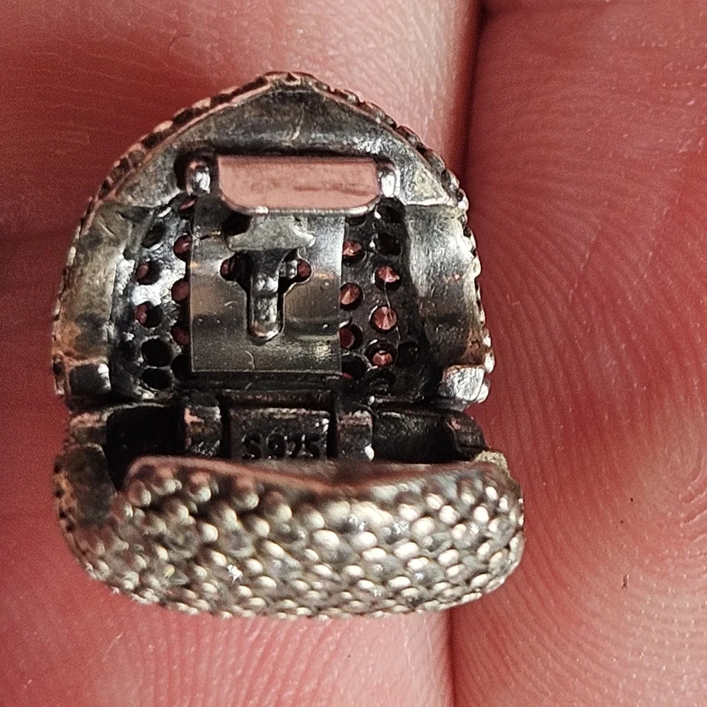 Pandora Charm Heart Shape Clip On ALE 925 Silver Vintage Retired